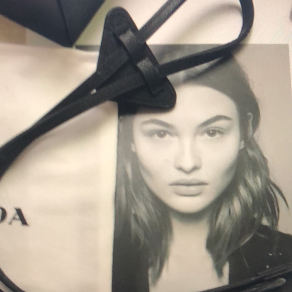 Authentic Prada Saffiano Leather Bolo Tie - Picture 2 of 8